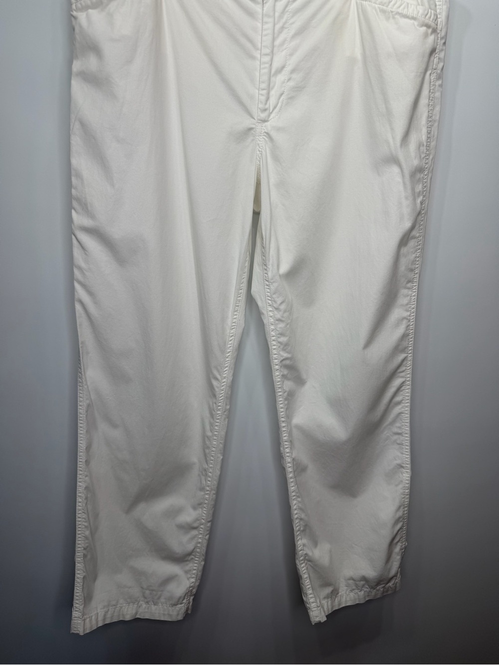 Lauren Ralph Lauren White Cotton Straight Leg Pants Size 14 - Picture 8 of 12